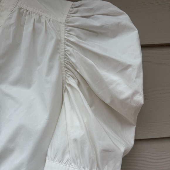 Frame Denim Women's White Puff Sleeve Blouse - Picture 2 of 11